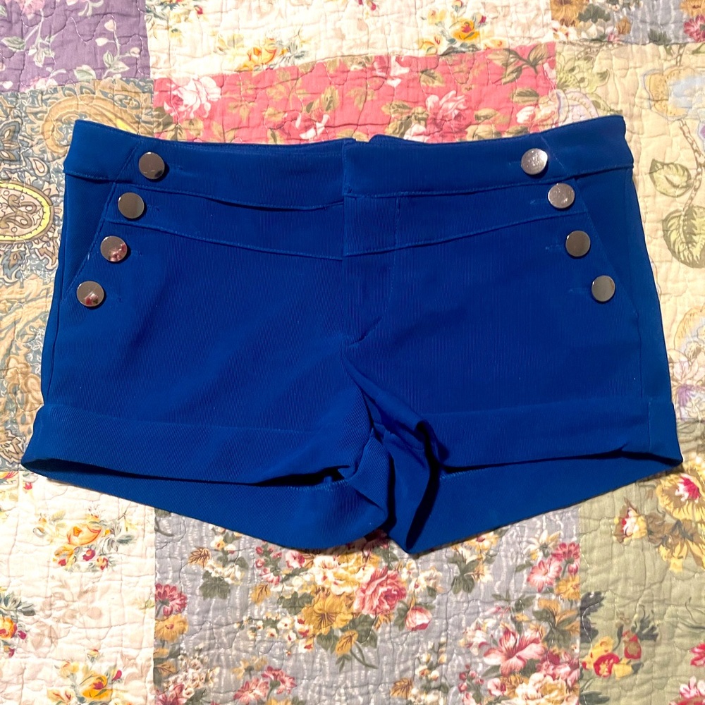 Red Clover bright blue size small dress shorts